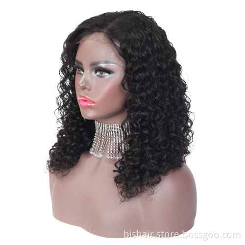 Cuticle Aligned Virgin Brazilian Hair Raw Unprocessed Lace Frontal Wig Loose Deep Wave For Black Women Human Hair 4x4 Lace Wigs